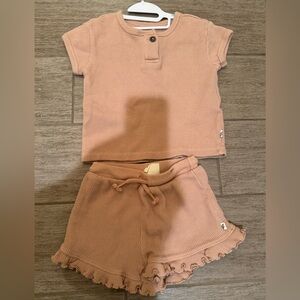 Kids Matching Set in Tan